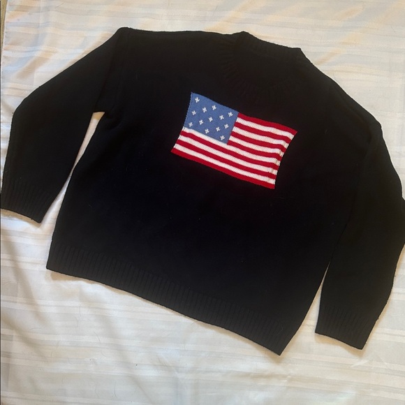 Sweaters - Sweater with American Flag Design